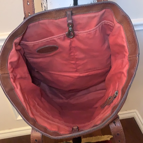 🧡Fossil Orange Striped Canvas Tote🔥 - Picture 3 of 6